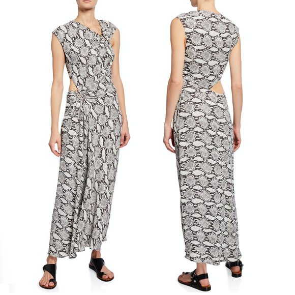A.L.C. Python print cutout Beale maxi dress - Picture 3 of 10